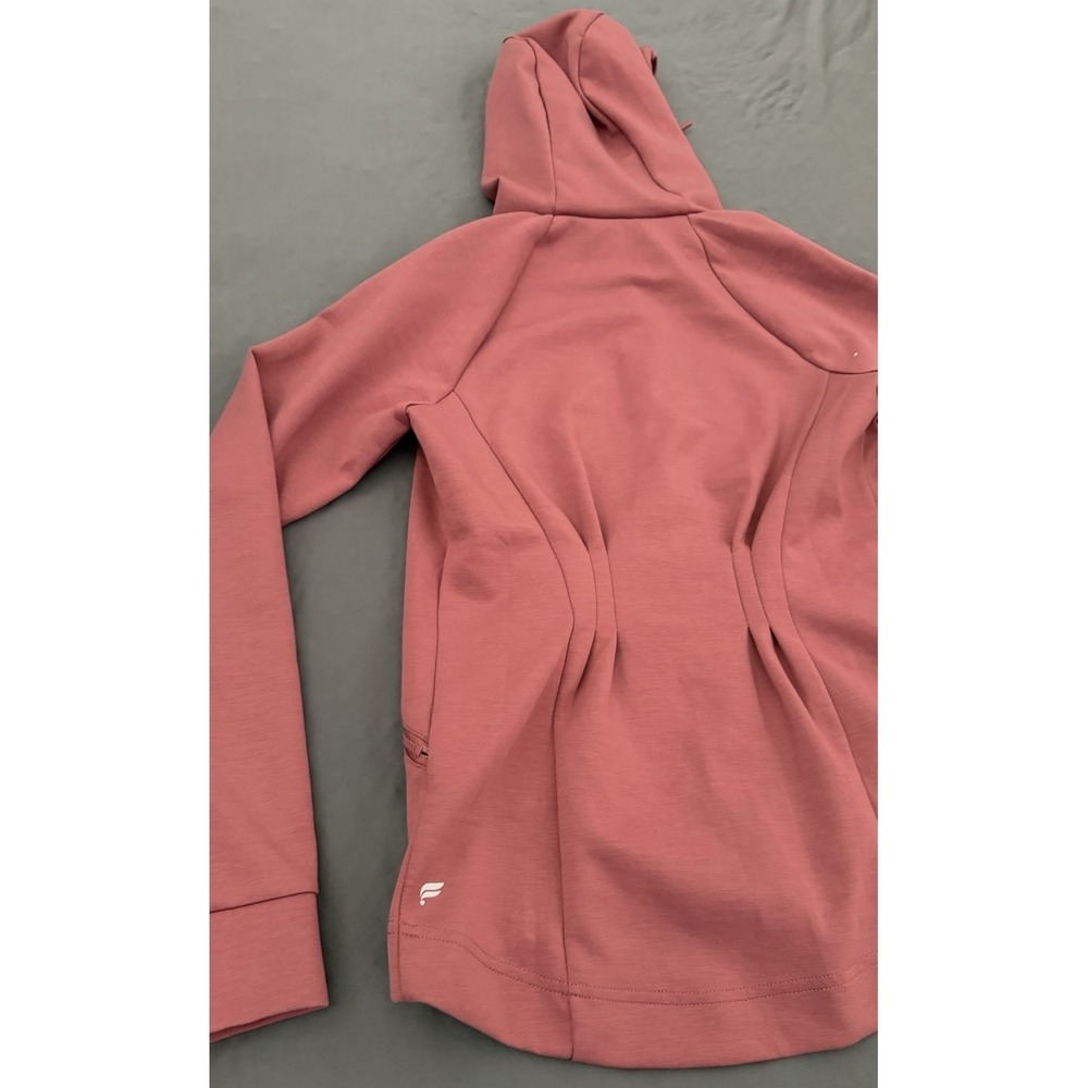 Fabletics Jacket Women XS Sammy Dark Rouge Hooded Full Zip Mauve Utility Gym - Picture 9 of 12